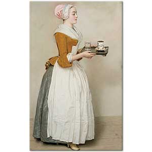 Jean-Etienne Liotard Çikolatacı Kız Kanvas Tablo