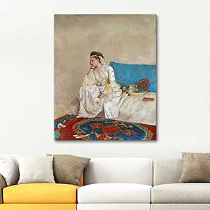 Jean-Etienne Liotard Woman in Turkish Dress Seated on a Sofa Art Print
