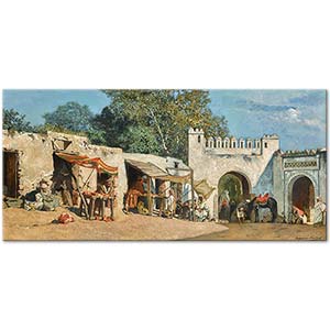 Jean Joseph Benjamin Constant The Bab el Fahs Gate Tangier Art Print