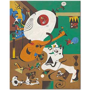 Joan Miro Hollandada İç Mekan Kanvas Tablo
