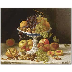 John F Francis Still Life With White Compote Art Print