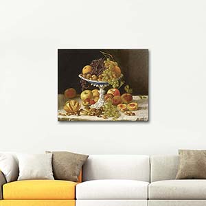 John F Francis Still Life With White Compote Art Print