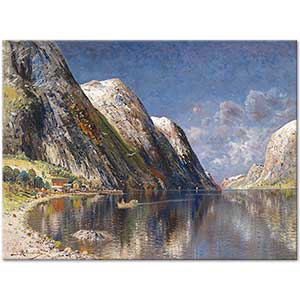 Karl Kaufmann Drontheim Fjord Landscape Art Print