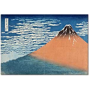 Katsushika Hokusai Şafakta Güney Rüzgarı Kanvas Tablo