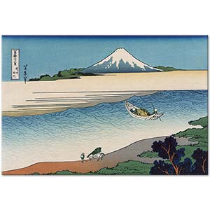 Katsushika Hokusai Tama Nehri Musashi Kanvas Tablo