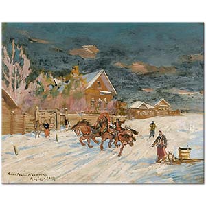 Konstantin Korovin Winter Landscape Art Print
