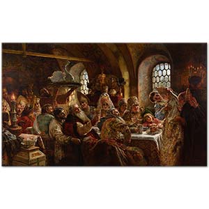 Konstantin Makovsky A Boyar Wedding Feast Art Print