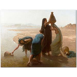 Leon Belly Nil Nehrinden Su Alan Kızlar Kanvas Tablo