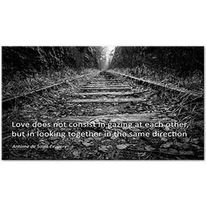 Love Does Not Consist in Gazing at Each Other Art Print