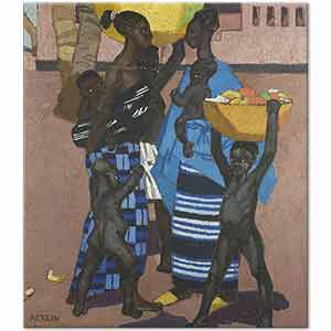 Marcelle Ackein Femmes et Enfants Guinee Art Print
