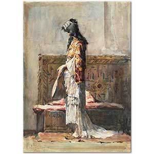 Mariano Fortuny Marsal A Moroccan Woman in Traditional Dress Art Print