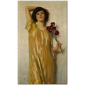 Max Nonnenbruch Lady in Yellow Art Print