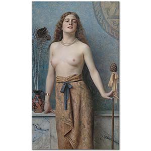 Max Nonnenbruch Young Bacchante with Thrysos Staff Art Print