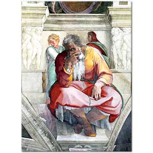 Michelangelo Buonarroti Jeremiah Kanvas Tablo
