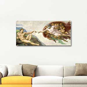 Michelangelo Buonarroti The Creation of Adam 01 Art Print