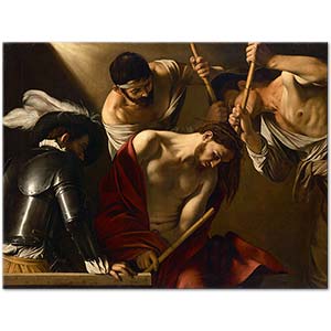 Michelangelo Caravaggio Hz Isa ve Dikenli Taç Kanvas Tablo
