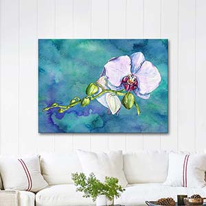 Orchid in Watercolor Art Print
