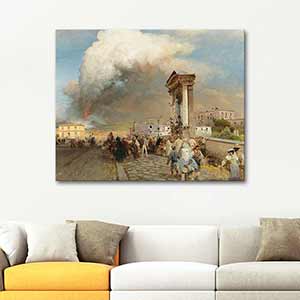 Oswald Achenbach The Eruption of Vesuvius Art Print