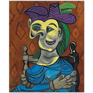 Pablo Picasso Seated Woman, Blue Dress Art Print