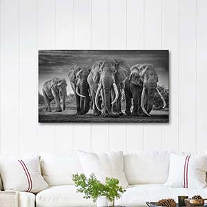 Parade Of Elephants From The Hood Art Print