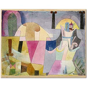 Paul Klee Siyah Sütunlar İle Manzara Kanvas Tablo
