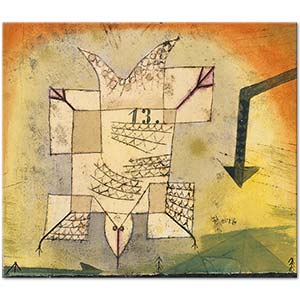 Paul Klee Düşen Kuş Kanvas Tablo