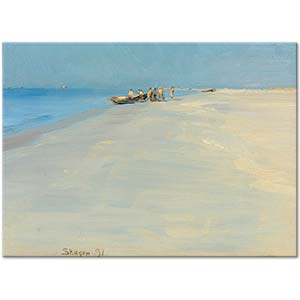 Peder Severin Krøyer Fishermen On The Beach At Skagen Art Print