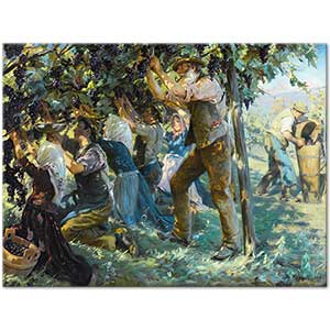 Peder Severin Krøyer Wine Harvest In The Tyrol Art Print