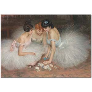 Pierre Carriere Belleuse The Card Game Art Print