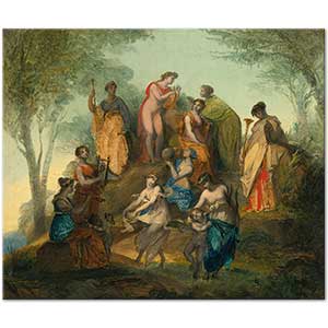 Pierre-Paul Prud'hon Apollo And The Nine Muses On Mount Parnassus Art Print