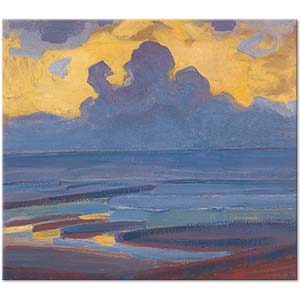 Piet Mondrian Deniz Kanvas Tablo