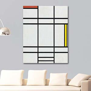 Piet Mondrian Composition in White, Red, and Yellow Art Print