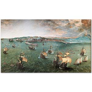 Pieter Bruegel Napoli Limanı Kanvas Tablo