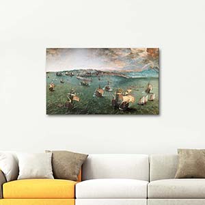 Pieter Bruegel Napoli Limanı Kanvas Tablo