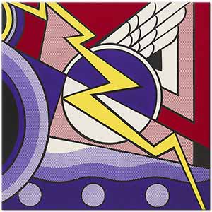 Roy Lichtenstein Yıldırımlı Modern Resim Kanvas Tablo