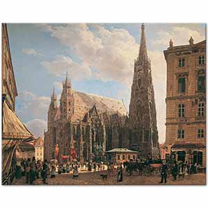 Rudolf Ritter von Alt Stephens Cathedral Art Print