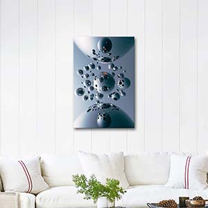 Silver Satellites Art Print