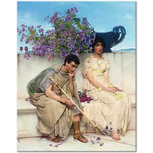 Sir Lawrence Alma Tadema Anlamlı Sessizlik Kanvas Tablo