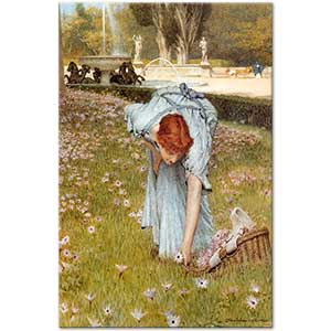 Sir Lawrence Alma Tadema Çiçekler Kanvas Tablo