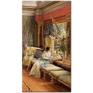 Sir Lawrence Alma Tadema Boşuna Kur Yapış Kanvas Tablo
