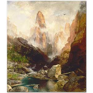 Thomas Moran Mist in Kanab Canyon, Utah Art Print
