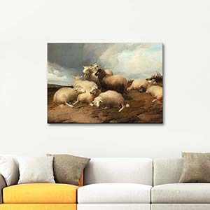 Thomas Sidney Cooper Mezrada Koyunlar Kanvas Tablo
