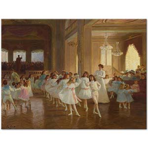 Victor Gabriel Gilbert The Childrens Dance Recital Art Print