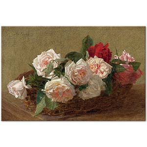 Victoria Dubourg Fantin Latour Basket Of Roses Art Print