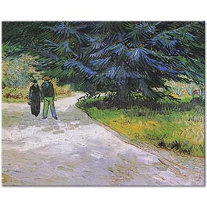 Vincent van Gogh Couple in the Park at Arles Art Print