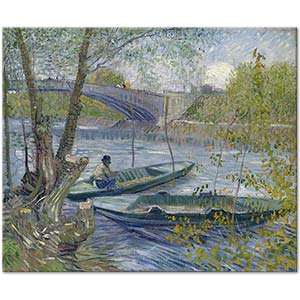 Vincent van Gogh İlkbaharda Balık Avı Kanvas Tablo