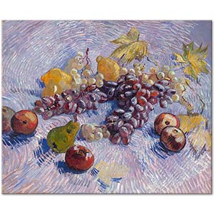 Vincent van Gogh Grapes Lemons Pears And Apples Art Print