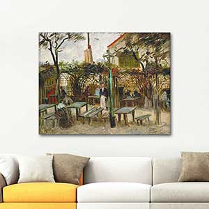 Vincent van Gogh La Guinguette Montmartre Kanvas Tablo