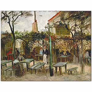 Vincent van Gogh La Guinguette Montmartre Kanvas Tablo