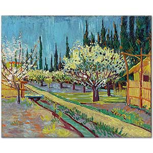 Vincent van Gogh Orchard Bordered By Cypresses Art Print